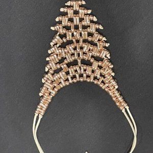 A & F gold tone collar necklace